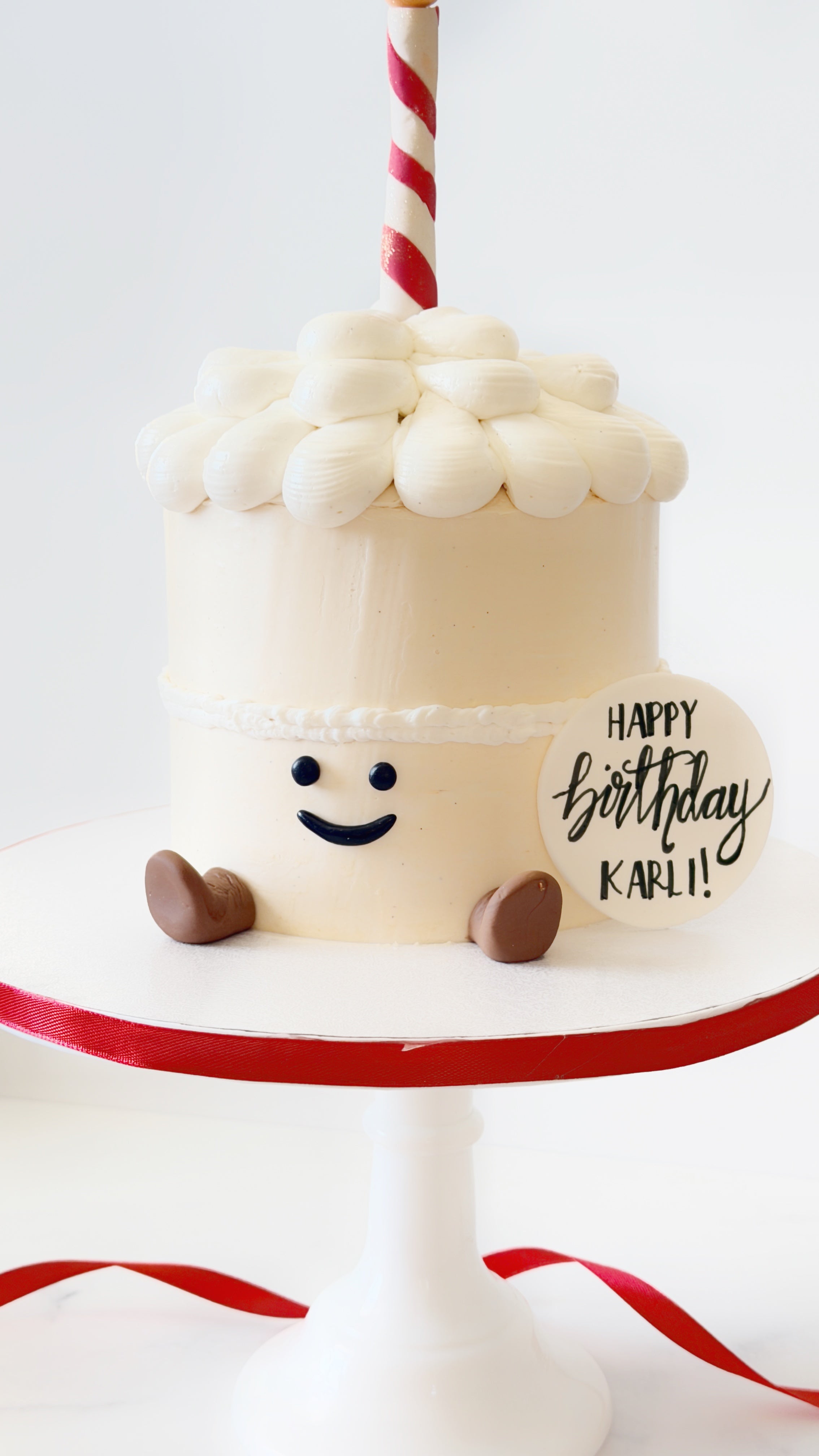 Smiley Candle Cake