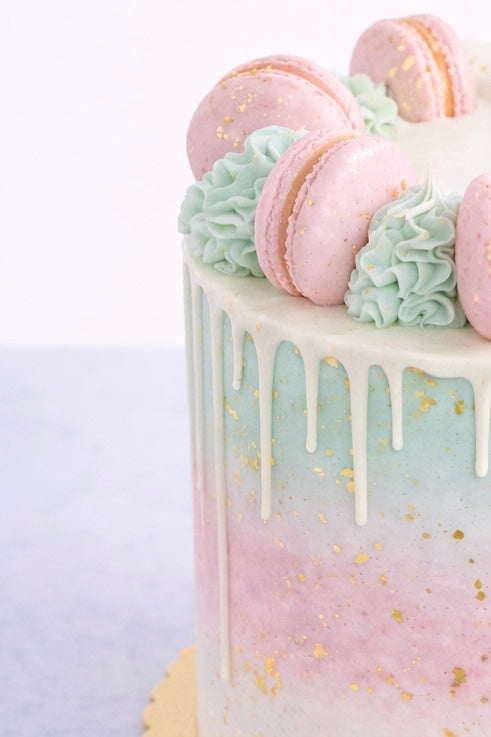 Pastel Paris Macaron Cake