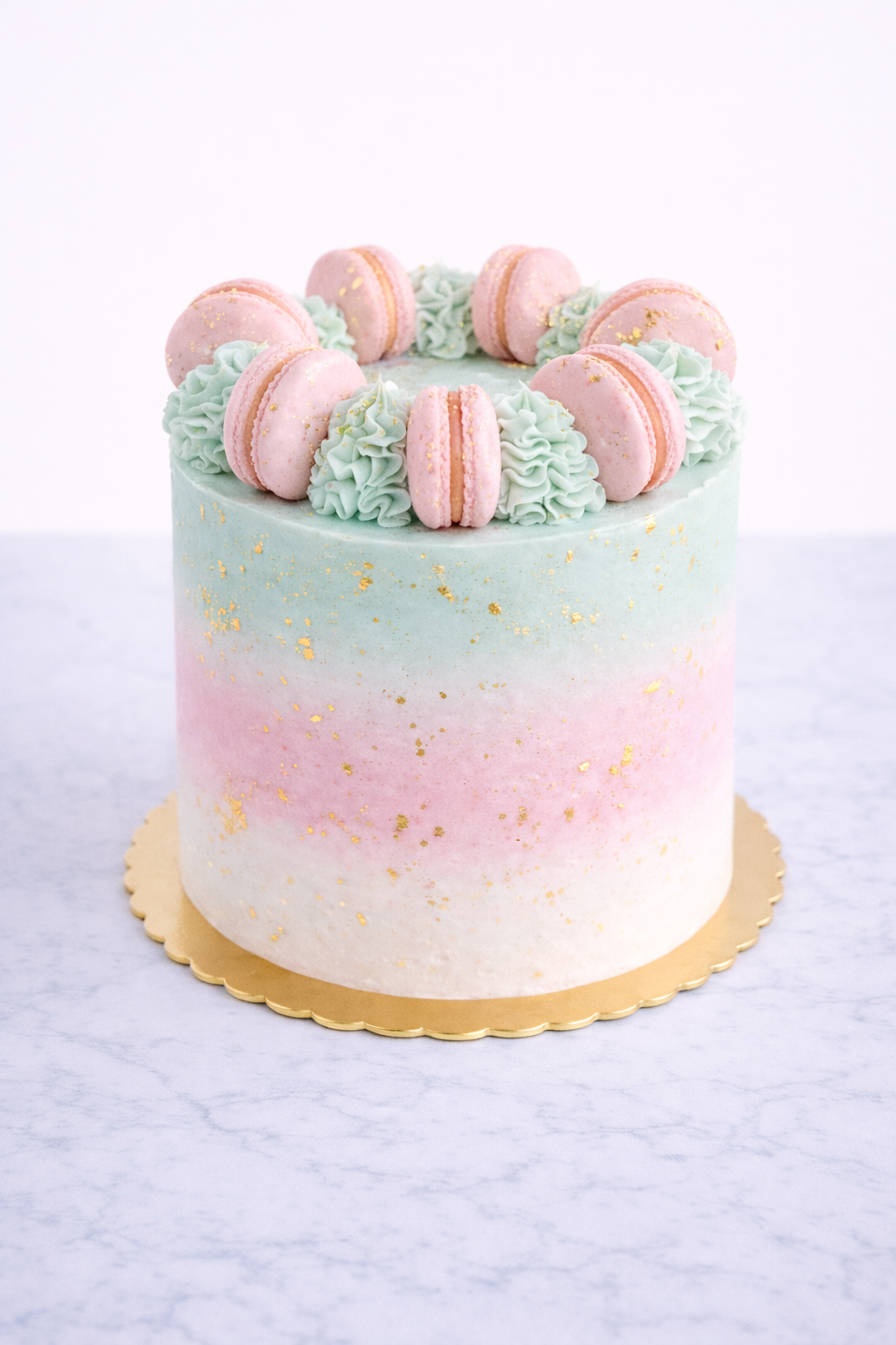 Pastel Paris Macaron Cake