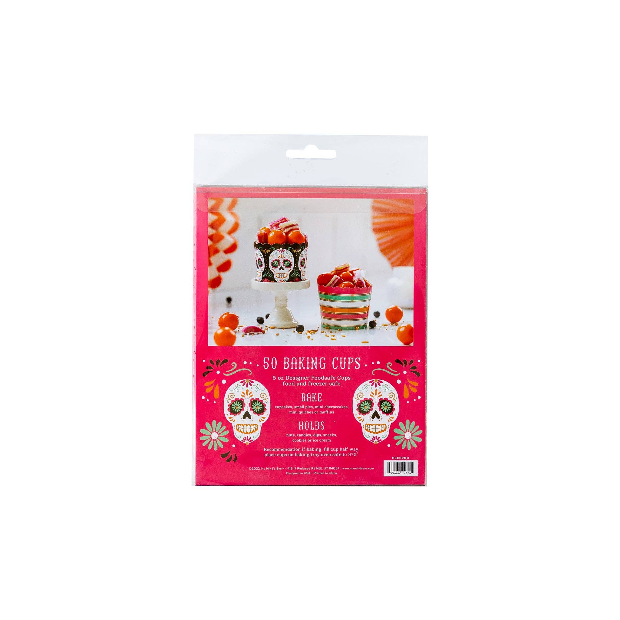 Gold Foil Sugar Skull Food Cups (50 pcs)