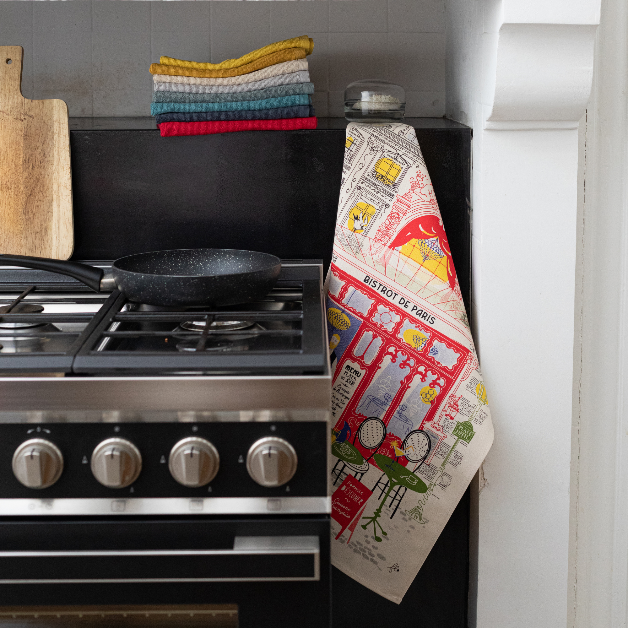 Parisian Shops Tea Towels